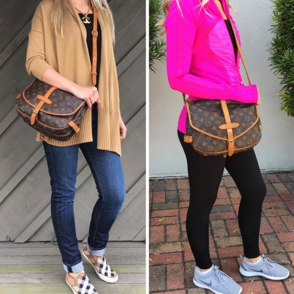 💕DISCONTINUED Very Rare Crossbody/Messenger Louis Vuitton Saumur 30 Monogram - Picture 2 of 16